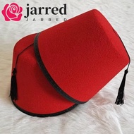 JARRED Felt Fez Cap, Round Moroccan Hat Tarboosh Fez Hat, Universal Cosplay Breathable Ottoman Turki