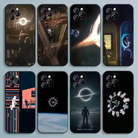 F-Film I-Interstellar movie Phone Case For iPhone 17,16,15,14,13,12,Pro,Max,Plus,E,SE4,Air,Mini Blac