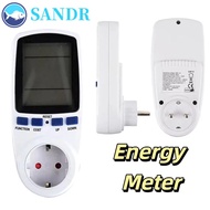 SANDR Digital LCD Wattmeter, 220V 110V Digital Display AC Power Meter, Kilowatt Meter EU/AU/UK/FR/US