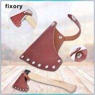 fixory Head Cover Hatchet Head Sheath Holster Leather Case Camping Blade Cover Protector Camping Acc