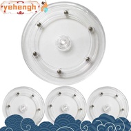 4Pcs Clear Lazy Susan Turntable, 6 Inch Acrylic Turntable Bearing for Decorating Cookies, Clear Swivel Organizer, Base yehengh