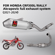 For Honda CRF250L CRF300L CRF250 CRF300 Rally 2021-2024 Motorcycle Exhaust Full System Akrapovic Muf