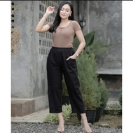 Celana Korea Terbaru Sasha Pants Willow Pants Celana Bahan Twill Street Import Cotton Twill