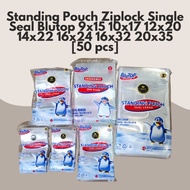 Standing Pouch Ziplock Double Seal Blutop Food Pouch/ 9x15 10x17 12x20 14x22 16x24 16x32 20x35 [50 p