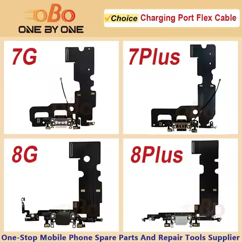Charging Port Flex Cable for iPhone 7 8 Plus 7P 8P White Black USB Charger Dock Connector with Micro