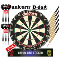 UNICORN DARTBOARD - (HD TRAINER) ADVANCE TRAINING STEEL TIP BRISTLE BLADE DART BOARD (PAPAN DART)