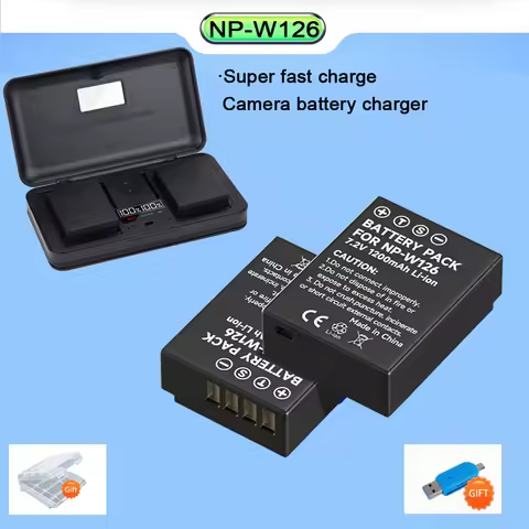 PALO 1200mAh NP-W126 NP W126 NPW126 Battery with LED Dual Charger for Fujifilm Fuji X-Pro1 XPro1 X-T