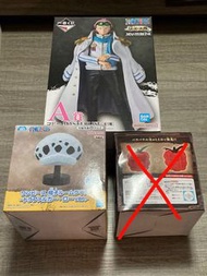 海賊王 figure 克比 高比 一番賞 海軍大將 夜燈 惡魔果實 小丑巴基 四分五裂果實 羅 死亡醫生 夾公仔 闊盒 A賞 one piece kobe marine fruit law