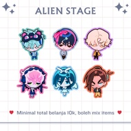 GLITTERY STICKER ALIEN STAGE ALNST | CHIBI STICKER ALIENSTAGE | Matte GLITTER Laminated Stickers
