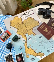 แผนที่ประเทศไทยแบบขูดได้ Thailand Scratch map