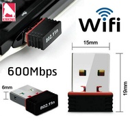 Kinkong ตัวรับ WIFI 600Mbps สำหรับคอมพิวเตอร์ โน้ตบุ๊ค แล็ปท็อป ตัวรับสัญญาณไวไฟ รับไวไฟความเร็วสูง ขนาดเล็กกระทัดรัด USB 2.0 Wireless Wifi Adapter 802.11N