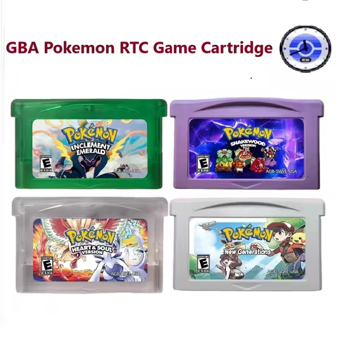 Pokemon GBA English Game Cartridge - Inclement Emerald Snakewood Heart & Soul Sors ROM Modified Flas