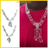 TAK Stylish Acrylic Pendant Necklace Women Trendy Necklace Waterproof Necklace
