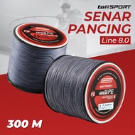 Taffsport Fishing Line Pe Braided Thick Line 300m 8.0 Bltp Gray
