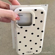 Full Screen Black Polka Dot Suitable for iPhone 16 Pro Max/15/14 Pro Max/13 Pro Max/12 Pro Max/11/XR