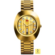 RADO Watch R12413493 / DiaStar The Original Automatic / Men's Watch / Day Date / Stones / 35mm / SS Bracelet / Gold