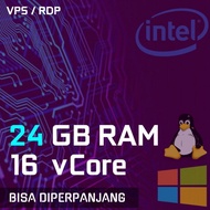 RDP / VPS 24 GB RAM / NVMe XEON 1Gbps port BULANAN / TAHUNAN Bisa