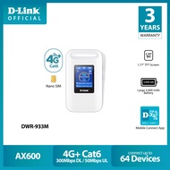 D-Link DWR-933M 4G+ LTE Cat6 Wi‑Fi 6 AX600 Mobile Hotspot | Portable SIM Router | Up to 300Mbps 4G I