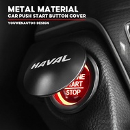 For Haval Car Push Start Button Cover Metal Engine Start Stop Protection Cap for haval Jolion h6 hev