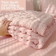 Cooling Quilt Soft Breathable Cream Summer Cooling Quilt Lightweight Thin Quilt Quilted Construction