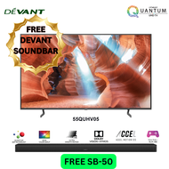 DEVANT 55QUHV05 55 inch Ultra HD (UHD) 4K Quantum Smart TV - Netflix, YouTube and FREE Soundbar and Wall Bracket wifi &amp; bluetooth ready