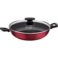 Tramontina 27817022 Loreto Wok with Tempered Glass Lid, 28cm Black