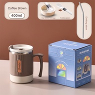 【COD】304 Stainless Steel Coffee Mug Hot Coffee Mug Stainless Steel Coffee Mug With Handle And Spoon