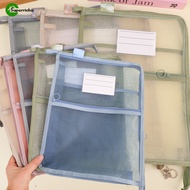 3-Tier L-Shaped File Organizer Bag | Reinforced Nylon Mesh Document Holder with Open Top Design, Per