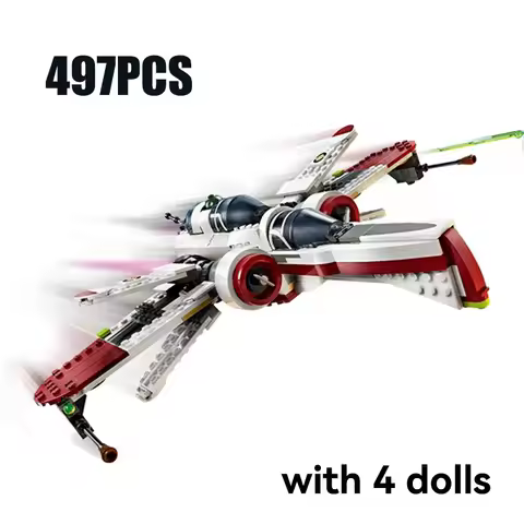 497PCS Space War ARC-170 Starfighter Building Blocks With 4 Figures 75402 Model Constructio Bricks T