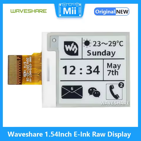 Waveshare 1.54/2.13/2.7/2.9/7.5/7.8/9.7/10.1 Inch E-Ink Raw Display 200x200 Pixels e-Paper Bare Scre