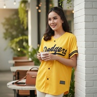 Dodgers Yellow baseball Jersey Sport Shirt