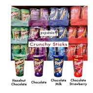 [40g× 1cup] **Topfer Crunchy Stick Chocolate /Milk &Chocolate /Strawberry &Chocolate