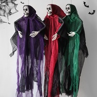 Halloween Hanging Skeleton Ghost Skull Decoration Scary Haunted House Party Prop