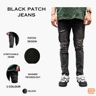 DC CLOTHING BLACK PATCH JEANS
