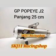 Slincer Silincer Knalpot Racing SJ88 GP POPEYE J2 Panjang 25 cm