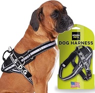 Dog Harness with 3 Metal Ring Anchors to Hold The Chest or Thorax, and not suffocate Your Neck. Atta