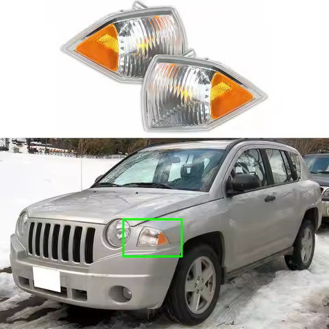 2pcs Front Side Mirror Turn Signal Light Shell For Jeep Compass 2007 2008 2009 2010 68000683AB CH252