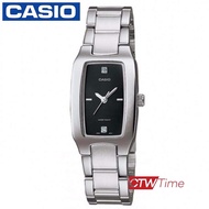 Casio Standard นาฬิกาข้อมือผู้หญิง สายสแตนเลส รุ่น LTP-1165A-1C2DF  (หน้าปัดสีดำ)
