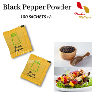 Black Pepper White Pepper Ground Singles Lada Sulah Serbuk Lada Putih Lada Hitam 黑胡椒粉白胡椒粉 100/250 Sachet