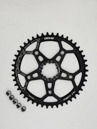 DECKAS FOVNO จักรยานพับได้ GXP สามขาติดตรงบวกและลบแผ่นเสียงฟัน110BCD 36T 38T 40T 42T 44T 46T 48T 50T