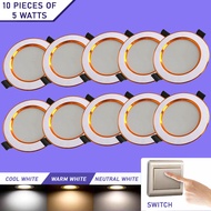 220V LED Downlight 3pcs 4pcs 5pcs 6pcs 8pcs 10pcs Of 5WATTS led light bulb super bright Ceiling Pin 