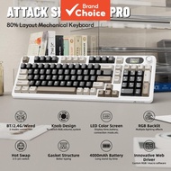 Attack Shark X98 Pro gaming keyboard with triple wireless modes, hot-swappable design, RGB backlight