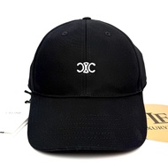Celine Triomphe AA01C234X Logo Embroidered Baseball Cap Black 1