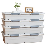 Storage Box under Bed Household Storage Box Flat Drawer Storage Box with Wheels Clothes Quilt Storage Box with Letter
