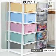 【i.Rumah】3 / 5 Layer Almari Baju Baby Plastic Cupboard Storage Box Rak Baju Organizer Kabinet