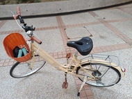 24吋變速淑女車，實心肽