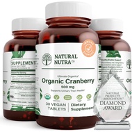 Natural Nutra Organic Cranberry Extract Supplement, Help Prevent Urinary Ailment, Promotes Bone Heal
