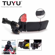 Tuyu full face helmet chin mount holder for gopro hero 9 8 7 5yi 4k insta360 camera strap foldable