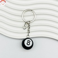 Lucky Black 8 Round Resin Ball Keychain - 25mm Pool Accessory