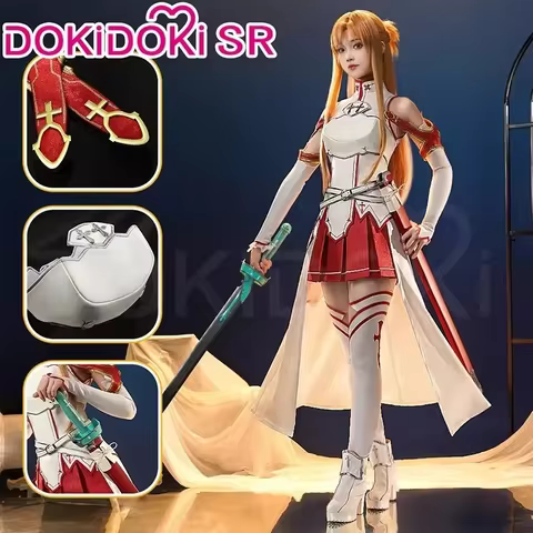 【Ready For Ship】Yuuki Asuna Cosplay Costume Anime Sword Art Online Cosplay DokiDoki-SR Female Costum